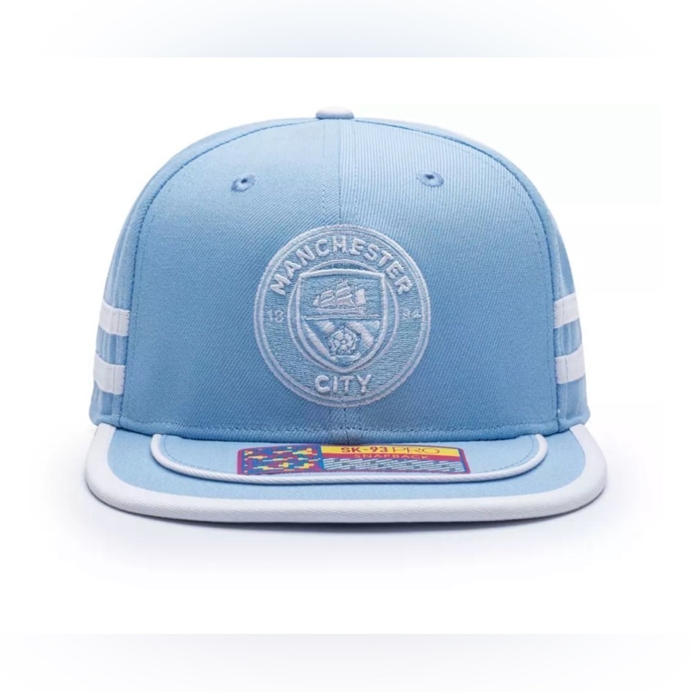Fan Ink Manchester City Light Blue Snapback Hat One Size - Picture 3 of 5
